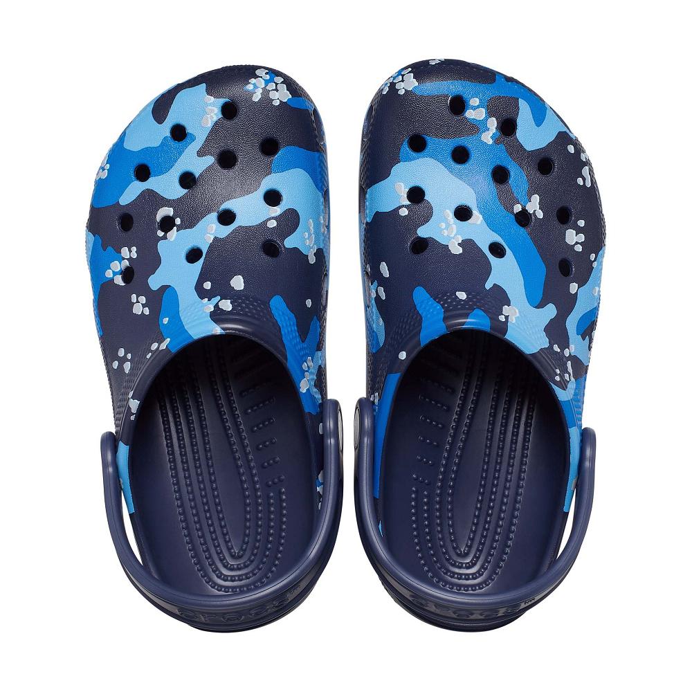 Navy / Multi Girls' Crocs Classic Camo Clogs | NZ 1507NWYB